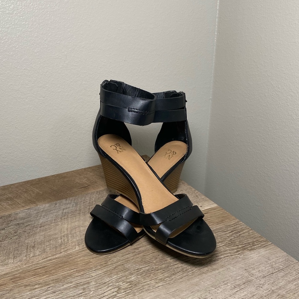 New York and Co Ankle Strap Wedges (8)